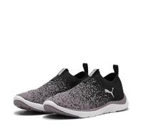 PUMA Women's SOFTRIDE REMI Slip-ON Knit WN's Road Running Shoe, Black-Plum JAM, 7 UK