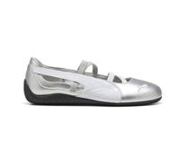 PUMA Women's Speedcat Ballet Metallic Sneakers, Puma Silver/Puma White, 7