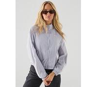 Puma Womens Sport Relaxed Woven Full-Zip Jacket, Silver, Size S, Women Ilver