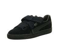 PUMA Women's Suede Heart EP Sneaker, Black-Metallic Beige, 6 UK