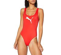 PUMA Women's Swim One Piece Swimsuit, Red, S