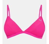 Puma Womens Swim Ribbed Bikini Top in Neon Pink - Size 10 UK