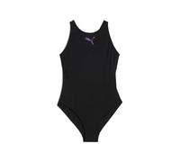 PUMA Women's Raceback Swimsuit, Black, M