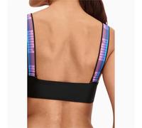 PUMA Women's Swimwear Bandeau Bikini top, Black Combo, X-Small