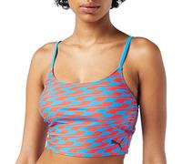 PUMA Women's Swimwear Formstrip Longline Top Bikini, Blue Combo, X-Small