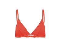 PUMA Women's Swimwear Ribbed Triangle Top Bikini, red Combo, X-Large