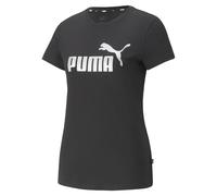 Puma Women's T-Shirt - ESS+ Metallic Logo Tee, Round Neck, Short Sleeve, Solid