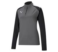 Puma Womens teamLIGA Quarter-Zip Football Top - Grey - Size Medium