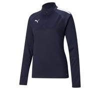 Puma Womens Teamliga Quarter Zip Top W Drill in Peacoat-White - Size 14 UK