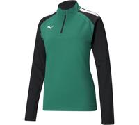 Puma Womens Teamliga Quarter Zip Top W Drill in Pepper Green - Size 10 UK
