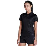 PUMA Women's teamLIGA Sideline Polo W Shirt, Puma Black-puma White, size: S