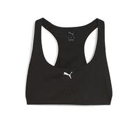Puma Womens Training 4Keeps Athlete Mid Support Sports Bra, Black, Size Xl, Women Black