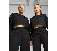 Puma Womens Training Cloudspun Crossover Crew, Black, Size L, Women Black