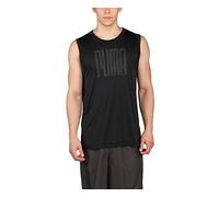 PUMA Women's Training Sleeveless Top - Black/High Risk Red, Medium