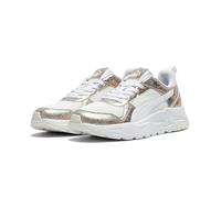 PUMA Women's Trinity 2 Metallic Whisper Sneakers, White Gold Warm, 3.5 UK