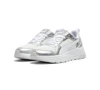 PUMA Women's Trinity 2 Metallic Whisper Sneakers, White Silver Feather Gray Metallic, 5 UK