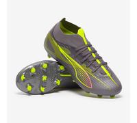 PUMA Women's Ultra 5 Match+ FG WN's Soccer Shoe, Matte Aged Silver-Yellow Alert Aged Silver, 8.5 UK