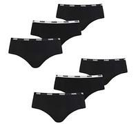 PUMA Women's Underwear Underwear 6 Hipster (2x3) in Value Pack, black, M