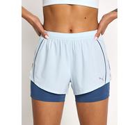PUMA Women's Velocity 2in1 3" Running Shorts - Sea Glass - Blue - Size: Medium