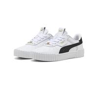 PUMA Women's White/Black Sneakers Carina 3.0 Luxe