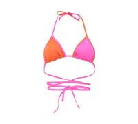 PUMA Women's Wrap Triangle Bikini Top, Pink/Chili, L, Pink/Chilli, L