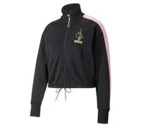 PUMA Womens X Baby Phat T7 Crop Jacket Athletic Outerwear Casual Full Zip Drawstring - Black - Size S