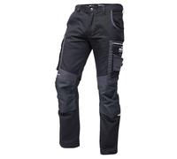 Puma Workwear Precision X - Men's Work Trousers - Premium Workwear with Many Pockets and Reinforced Knee Areas - Functional Trousers with Stretch for Crafts and Construction, black, 34