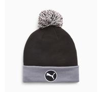 PUMA Wrmlbl Men's Golf Removable Pom Beanie Hat, Black/Slate Sky