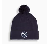 PUMA Wrmlbl Men's Golf Removable Pom Beanie Hat, Dark Blue
