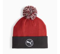 PUMA Men's WRMLBL Golf Removable Pom Beanie, Mens, Intense red/black, One size | American Golf