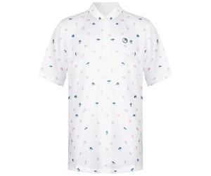 Puma x Arnold Palmer Dancing Umbrellas Mens White Golf Polo Shirt