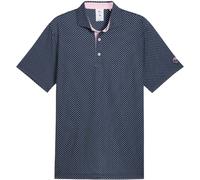 PUMA X ARNOLD PALMER MICRO UMBRELLAS GOLF POLO SHIRT - DEEP NAVY