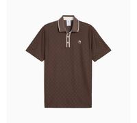 PUMA x Arnold Palmer Tipped Jacquard Golf Polo Shirt Men, Flat Bronze, size Small
