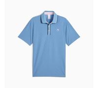 PUMA x Arnold Palmer Tipped Jacquard Golf Polo Shirt Men, Zen Blue, size Small