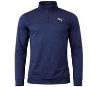 Puma Mens Cloudspun Colourblock Quarter-Zip Golf Sweatshirt - Blue - Size Small