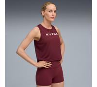 PUMA x HYROX Cloudspun Thermoadapt Crop Tank Top Women Shirt, Ruby Shimmer, size 2XL