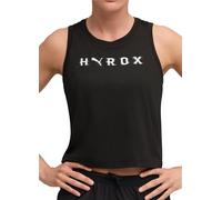 Puma X HYROX Cloudspun ThermoAdapt Womens Training Crop Top Black Run Tank Top