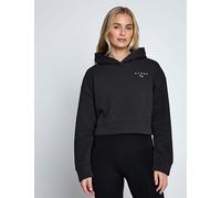 Puma X Hyrox World Cotton Rich Crop Hoodie Dark Grey