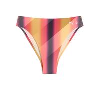 Puma x Modibodi Womens Seamfree Active Moderate-Heavy High-Leg Briefs - Yellow Merino Wool - Size Small