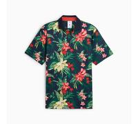 PUMA x Palm Tree Crew Floral Polo Shirt Men, Dark Blue, size Small