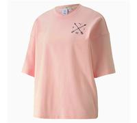 Puma x Selena Gomez Womens Pink Oversized T-Shirt Cotton - Size 8 UK