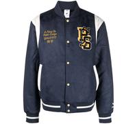 PUMA x Staple logo-patch varsity jacket - Blue L-XL