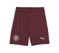 PUMA Youth Kids Unisex Manchester City 24/25 Shorts Dark Jasper Size 13-14Y Burgundy