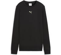 PumaESS Logo Lab Metallic Comfort Crew TR Women's Black and Silver Sweater