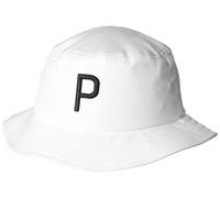pumagolf Men's Bucket P Hat, White Glow, S