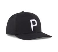 pumagolf Men's Heritage P Cap, Puma Black-White Glow, One Size