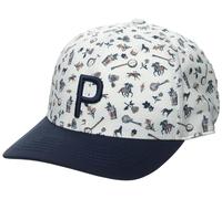 pumagolf Men's Superfecta P Tech Cap, White Glow-deep Navy, One Size
