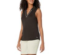 pumagolf Women's Cloudspun Piped Sl Polo Golf Shirt, Puma Black, S