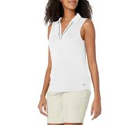 pumagolf Women's Cloudspun Piped Sl Polo Golf Shirt, White Glow, M
