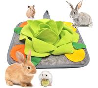 PUMEXFE Rabbit Snuffle Mat Washable Foraging Pad Indoor Enrichment Toys for Small Animal Ferret Bunny Guinea Pig Rat Chinchilla Hedgehog (1 Pack)